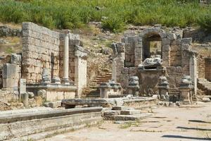 Nymphaeum in Perge Ancient City in Antalya, Turkiye photo