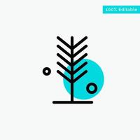 Eco Environment Nature Summer Tree turquoise highlight circle point Vector icon