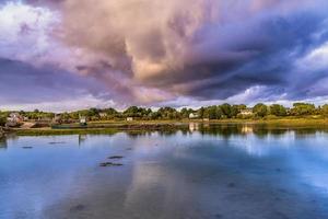 Scenic view of sea against sky in Morbihan, France photo