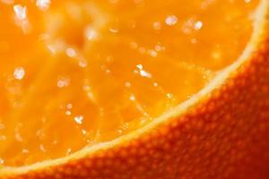 vista de primer plano de la fruta de naranja en rodajas foto