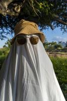 white funny ghost resting mexico latin america photo