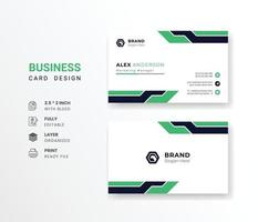 tarjeta de visita con el logotipo de la empresa tarjeta de visita de fondo abstracto para uso personal y corporativo vector