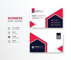 tarjeta de visita con el logotipo de la empresa tarjeta de visita de fondo abstracto para uso personal y corporativo vector