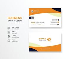 tarjeta de visita con el logotipo de la empresa tarjeta de visita de fondo abstracto para uso personal y corporativo vector