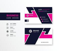 Business card with company logo abstract background visiting card for corporate and personal use vector