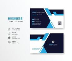 tarjeta de visita con el logotipo de la empresa tarjeta de visita de fondo abstracto para uso personal y corporativo vector