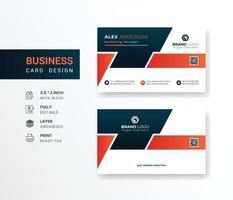tarjeta de visita con el logotipo de la empresa tarjeta de visita de fondo abstracto para uso personal y corporativo vector