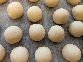 Freshly baked bread from the oven, fragrant and delicious. photo