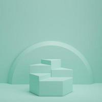 3d rendering display product abstract minimal scene with geometric podium platform. stand for cosmetic products. Stage showcase on pedestal 3d studio. photo