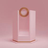 3d rendering display product abstract minimal scene with geometric podium platform. stand for cosmetic products. Stage showcase on pedestal 3d studio. photo
