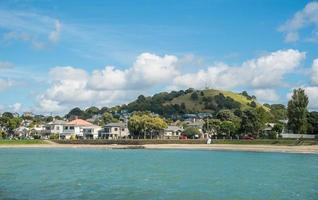 Scenery view of Mount Victoria the famous view point in Devonport island of Auckland, New Zealand. photo