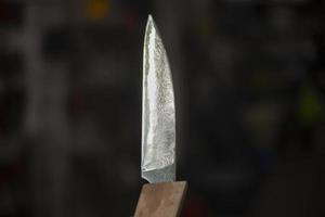 Knife blade. Homemade knife. Steel sheet. photo