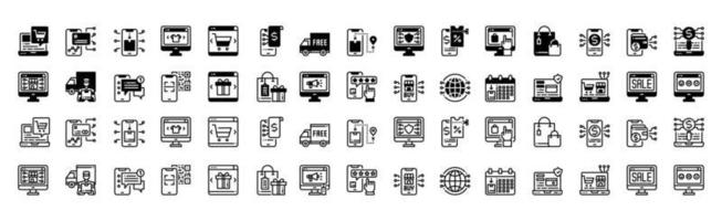 Online Shopping Icons  Vector Illustration, Sale, Business, Payment, Delivery, Online Shop
