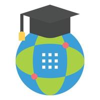 GLOBAL EDUCATION ICON SYMBOL VECTOR