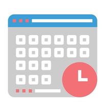 TIMETABLE ICON SYMBOL VECTOR