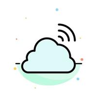 Cloud Rainbow Sky Spring Weather Abstract Flat Color Icon Template vector