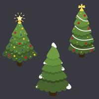 árbol de navidad ilustración vectorial gráficos de fondo para las vacaciones de invierno vector