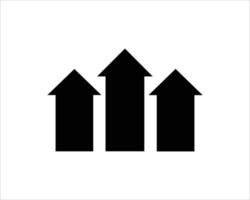 Vector green arrows up icon. Upload icon. upgrade sign. growth symbol. pointing arrow.