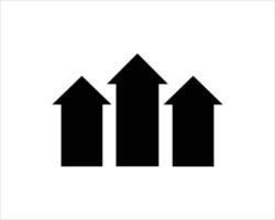 Vector green arrows up icon. Upload icon. upgrade sign. growth symbol. pointing arrow.