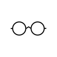 Retro eyeglasses vector icon