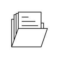 document in folder icon vector