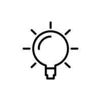 Lamp bulb or idea icon. vector