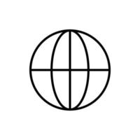 Internet, Globe or world map vector icon