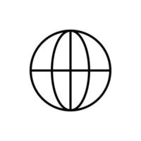 Internet, Globe or world map vector icon