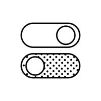 Vector icon of an on off switch