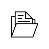 document in folder vector icon