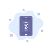 Mobile Mail Id Phone  Blue Icon on Abstract Cloud Background vector