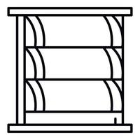 Big window shutter icon, outline style vector