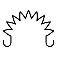 Extender coil spring icon, outline style vector