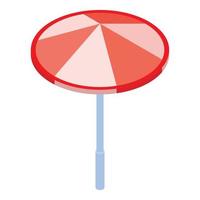 Beach umbrella icon, isometric style vector