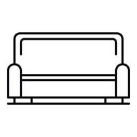 Sofa icon, outline style vector