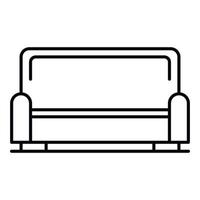 Sofa icon, outline style vector