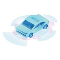 Concept smart car icon, isometric style vector