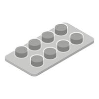 Propolis pills icon, isometric style vector