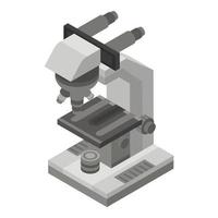 Microscope icon, isometric style vector