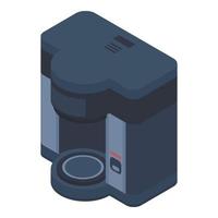 icono de máquina de café limpio, estilo isométrico vector