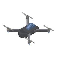Aerial drone icon, isometric style vector