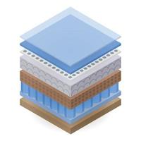 Breathable sofa layer icon, isometric style vector