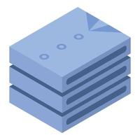 Stack of shirt icon, isometric style vector