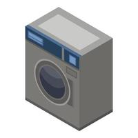 icono de lavadora automática, estilo isométrico vector