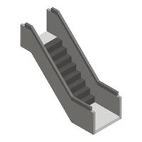 icono de escaleras mecánicas, estilo isométrico vector