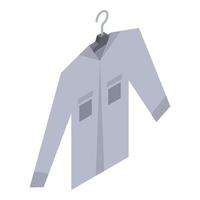 Grey shirt hanger icon, isometric style vector