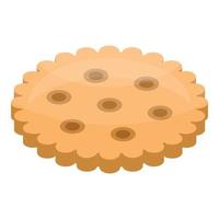 icono de galleta, estilo isométrico vector