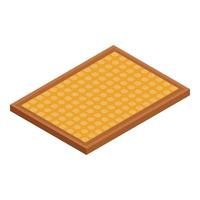 Honey frame icon, isometric style vector