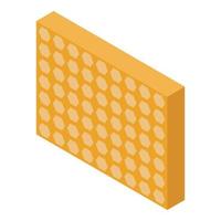 Honeycomb frame icon, isometric style vector