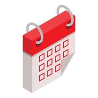 Calendar busy month icon, isometric style vector